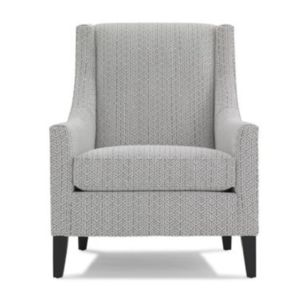 The luxurious Princeton Armchair with its generous dimensions and soft curving back profile casts an elegant sophisticated shadow.