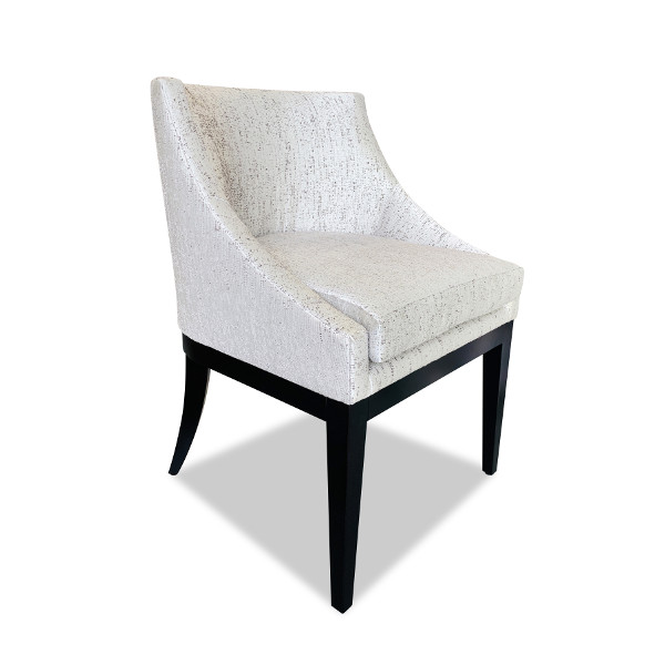 The Lumiere is the peak of luxury when it comes to dining chairs. A fully specified seat cushion made using our unique foam/feather filling and an elegant scooped and curved back with solid show wood plinth and legs to finish the piece off.