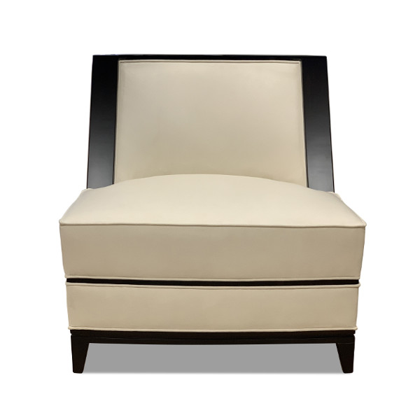 A beautiful Art Deco inspired chair, it is the delicate balance of beautiful show wood and luxurious upholstery that means the Harrington defines the space in which it sits with a regal air.