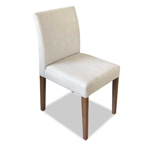 The Baiana dining chair is an elegant, unfussy refreshing design. The tall back and perfectly upholstered covering guarantee comfort. The solid timber legs are available in the colours of the collection.

 