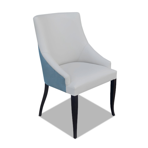 A modern chair with touching elements of classic design the Gillespie chair is really a chair for every room. Seat is fully sprung and covered in our blended PU foam to ensure a delightful comfort. Solid timber legs available in a choice of different stains.